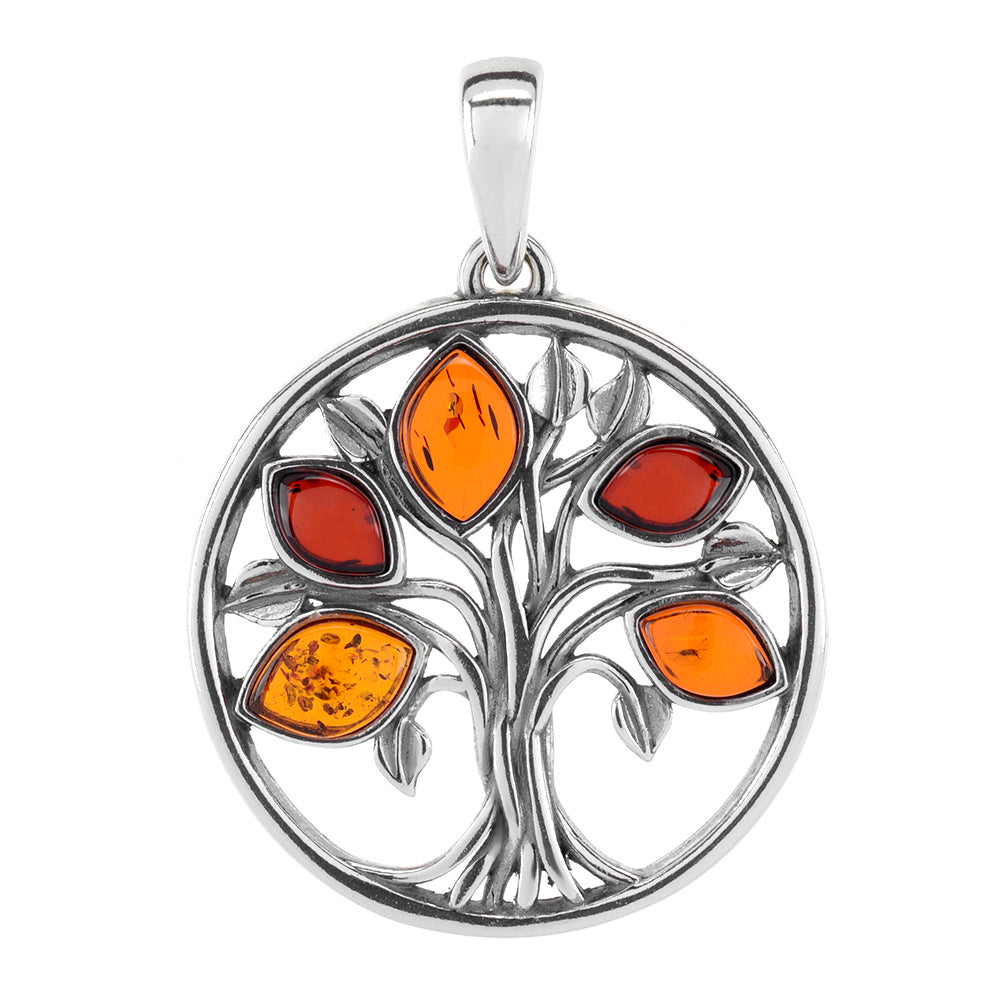 Tree of Life Amber Pendant