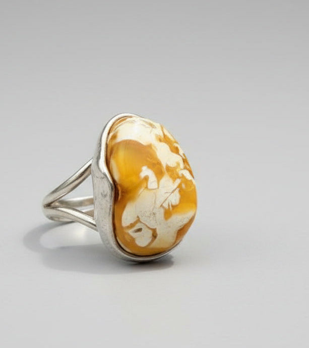 Suggestion


Silver ring with a large yellow stone on a wooden surface