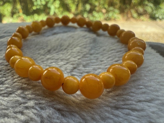 Small Beads Yellow Amber Bracelet