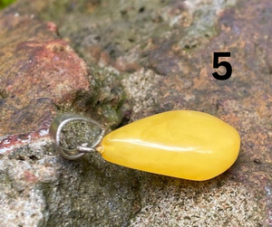 Small Milky Amber pendant - Amber House 