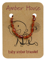 Load image into Gallery viewer, COGNAC OVAL BALTIC AMBER BRACELET / ANKLET - Amber House 
