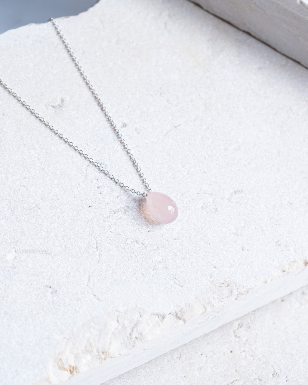 Rose Quartz Necklace - Amber House 