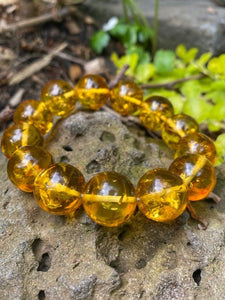 Gold on sale amber bracelet