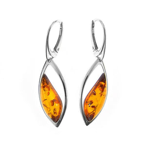 Cognac Baltic Amber Earrings - Amber House 