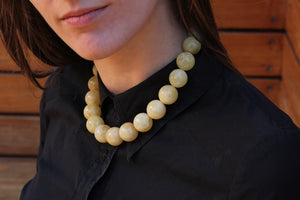 Baltic Amber Necklace - 17 mm balls - Amber House 