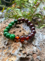 Load image into Gallery viewer, Garnet, Jade and Amber Bracelet - Amber House 
