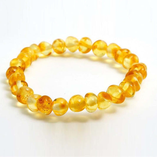 Men's Lemon Baltic Amber Bracelet - Amber House 