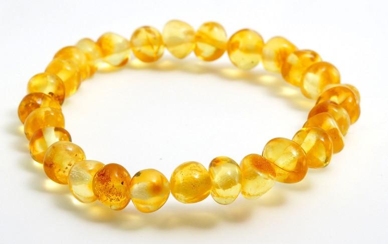Men's Lemon Baltic Amber Bracelet - Amber House 