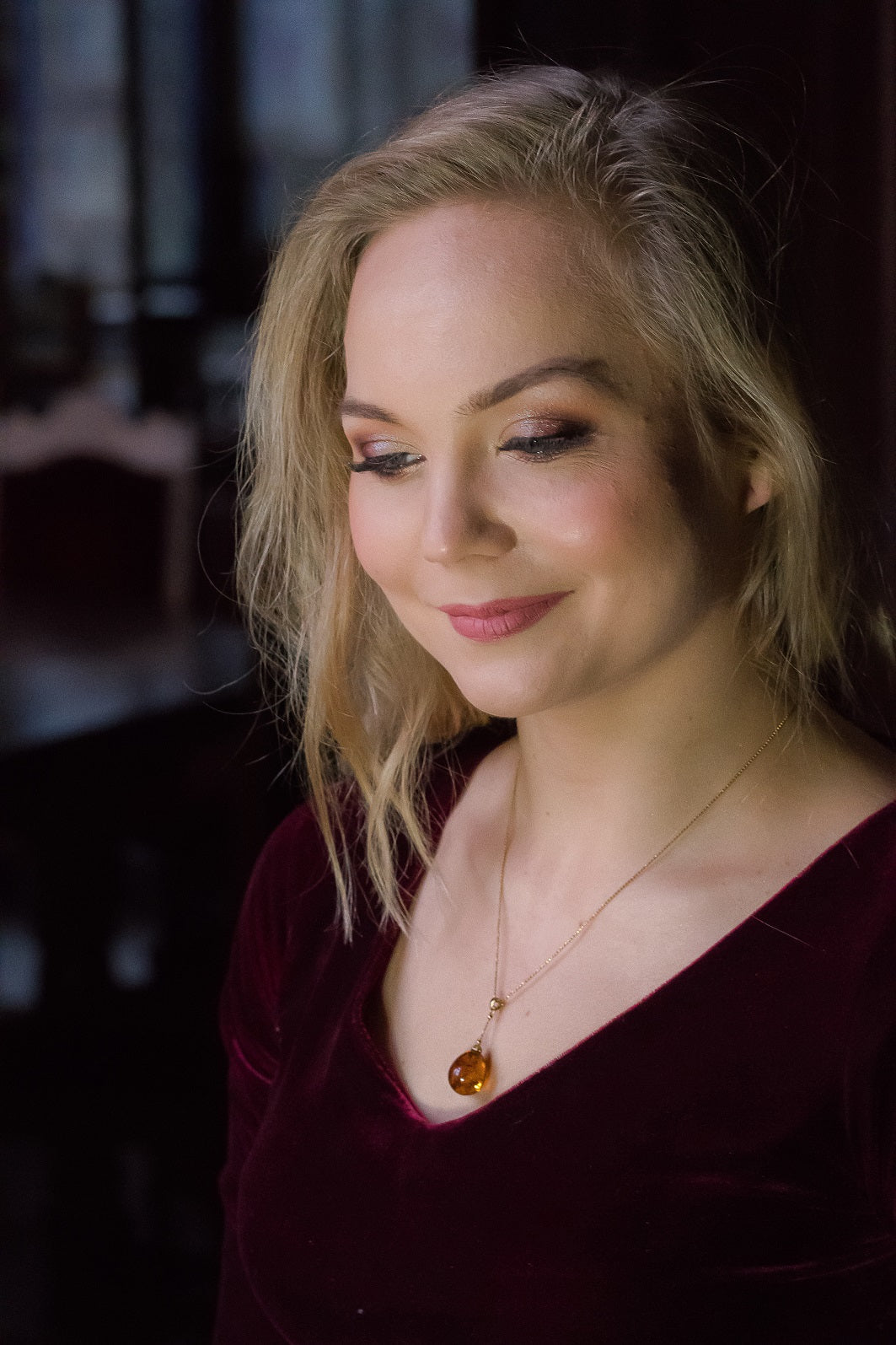 White Amber Necklace - Amber House 