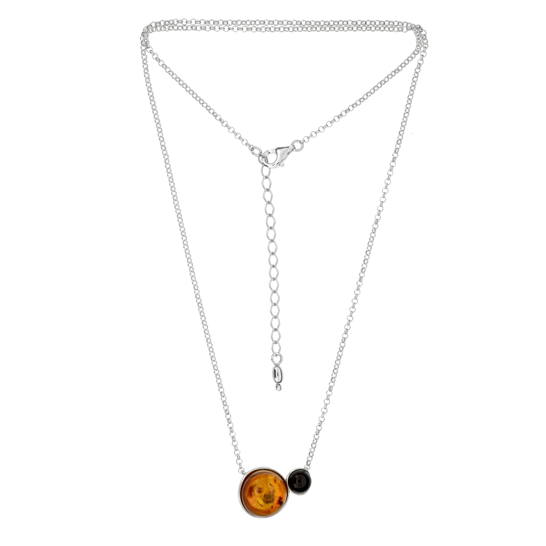 Sterling Silver Amber Necklace - Amber House 