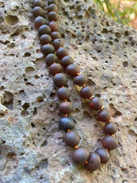 Raw Cognac Amber Necklace - Amber House 
