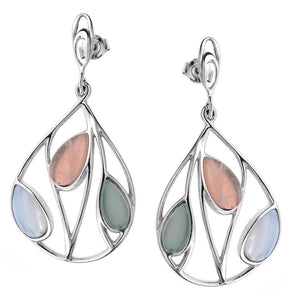 Rose quartz and Agate Earrings - Amber House 