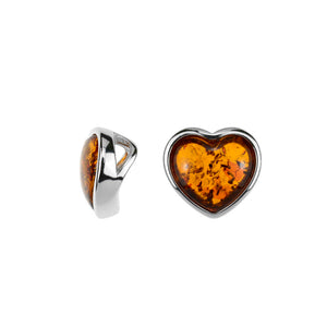 Gold Amber Heart Pendant - Amber House 
