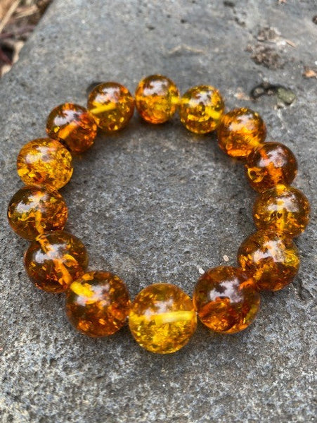 Amber Men s Beaded Bracelet