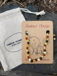 MULTI COLOUR AMBER Necklace - Amber House 