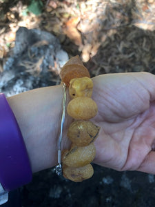 Amber drop bracelet with skin - Amber House 