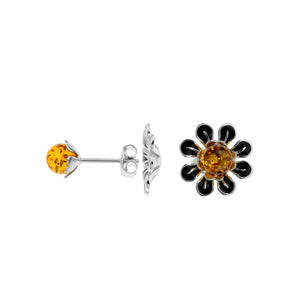 Cognac BALTIC AMBER EARRINGS - Amber House 