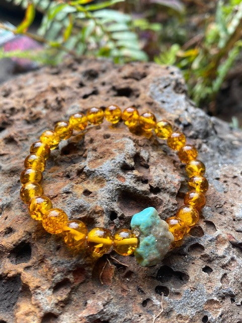 Amber on sale stone bracelet