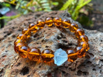 Load image into Gallery viewer, Amber and Amethyst Bracelet ( February Birthstone) - Amber House 
