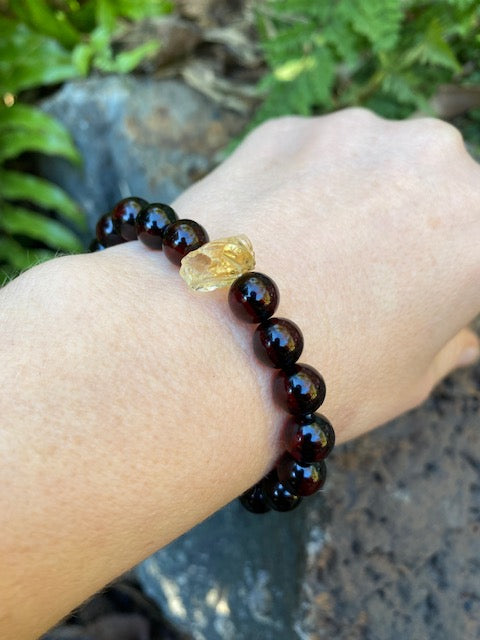 Amber and Citrine Bracelet ( November Birthstone) - Amber House 