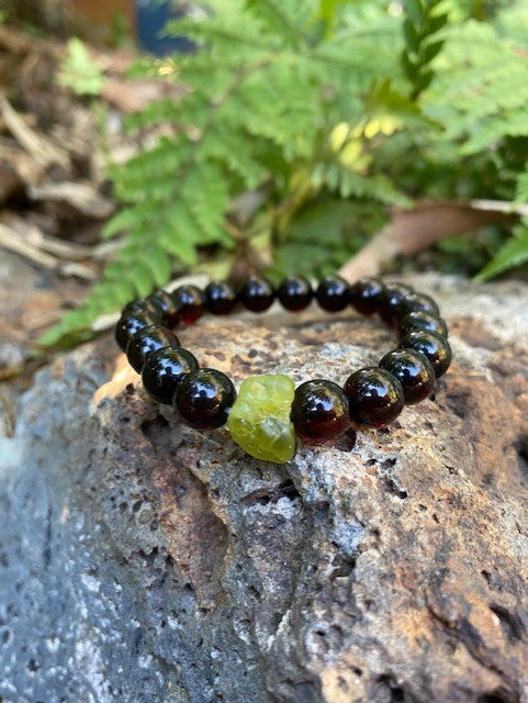 Amber and Peridot Bracelet ( August Birthstone) - Amber House 