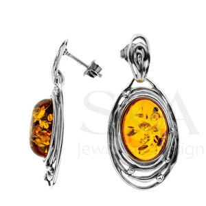 Stunning Baltic Amber dangling earrings - Amber House 