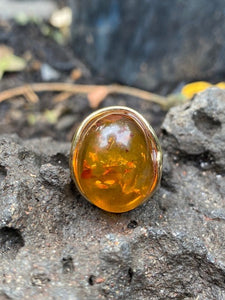 Cognac Amber ring - Amber House 