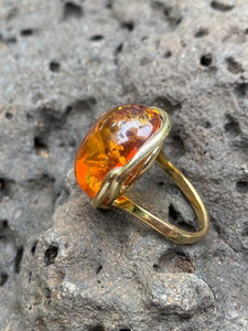 Cognac Amber ring - Amber House 