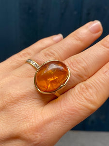 Cognac Amber ring - Amber House 