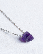 Load image into Gallery viewer, Raw Amethyst Necklace ( February Birthstone) - Amber House 
