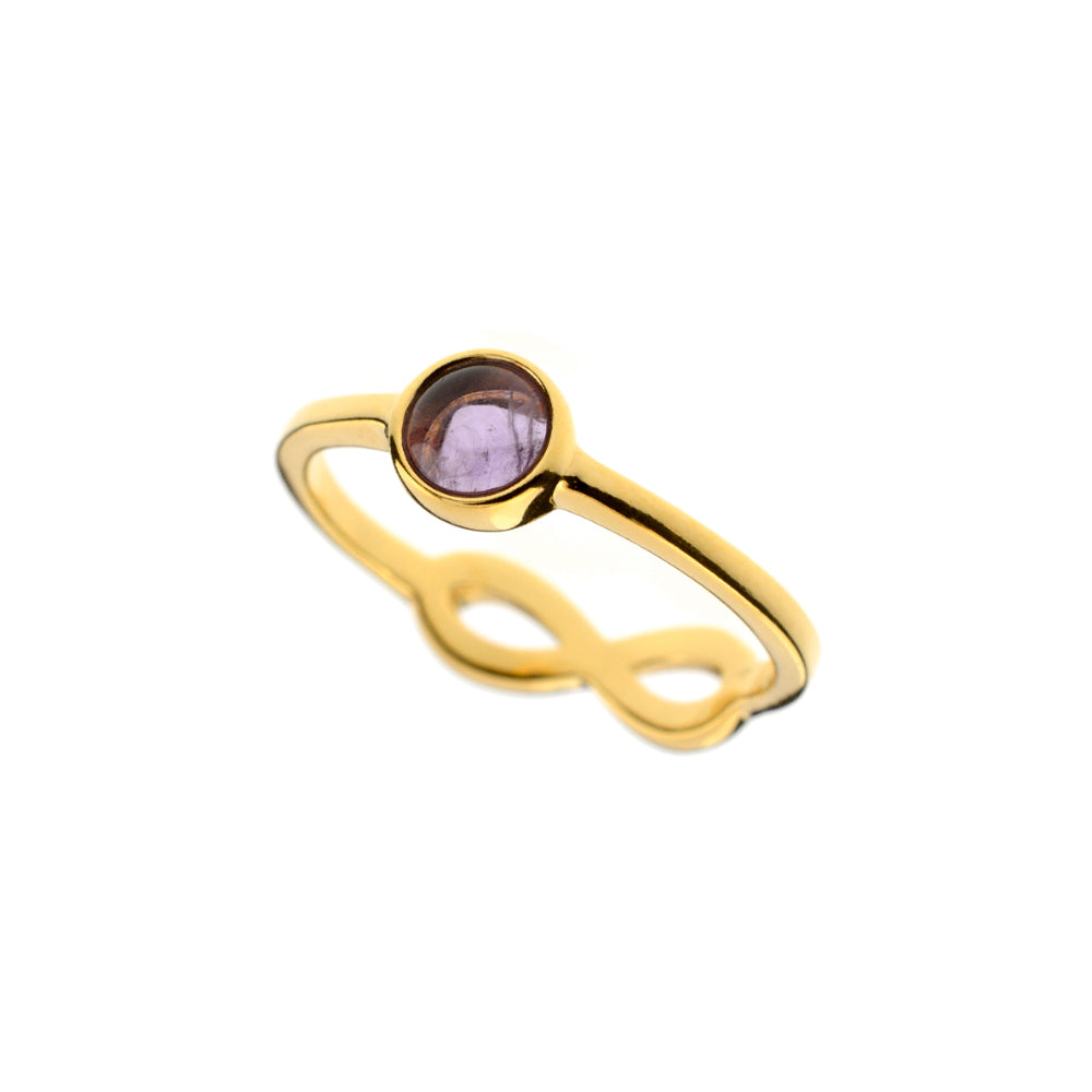 Amethyst  Ring with Infinity detail at the back - Amber House 