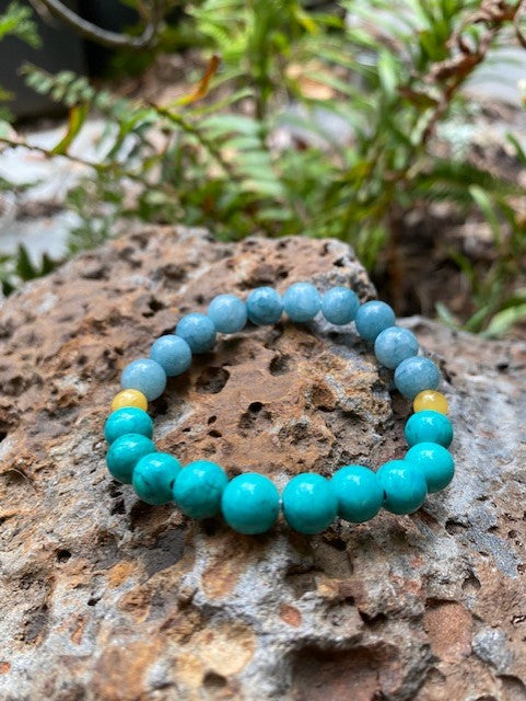 Aquamarine and Turquoise Bracelet - Amber House 