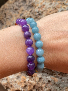 Aquamarine and Amethyst Bracelet - Amber House 