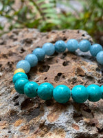 Load image into Gallery viewer, Aquamarine and Turquoise Bracelet - Amber House 
