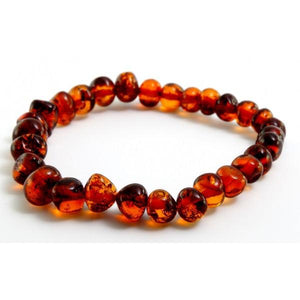 Men's Cognac Baltic Amber Bracelet - Amber House 