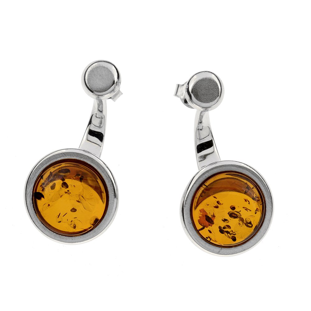Cognac Baltic Amber Earrings - Amber House 