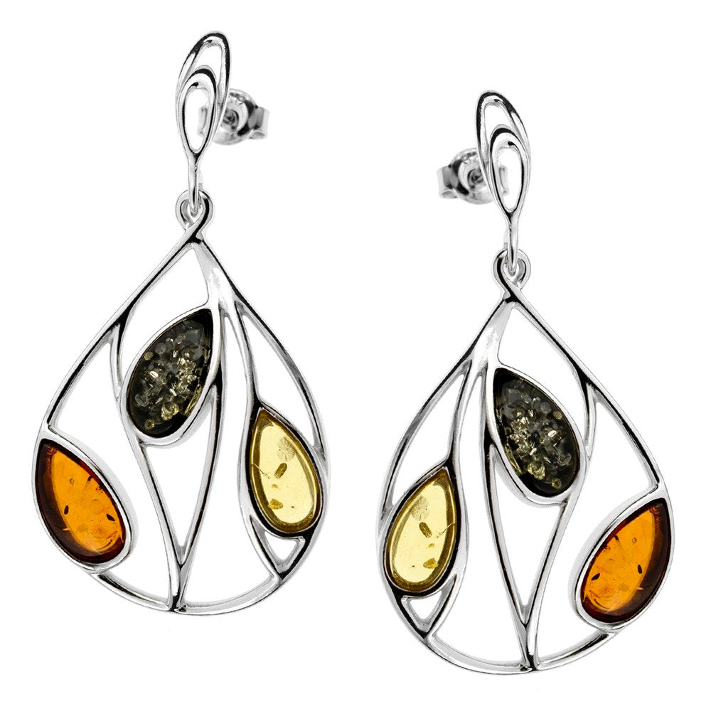 Mixed Baltic Amber Earrings - Amber House 