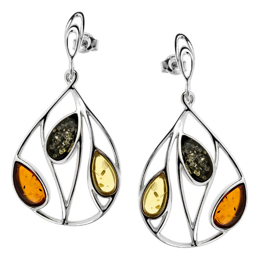 Mixed Baltic Amber Earrings - Amber House 