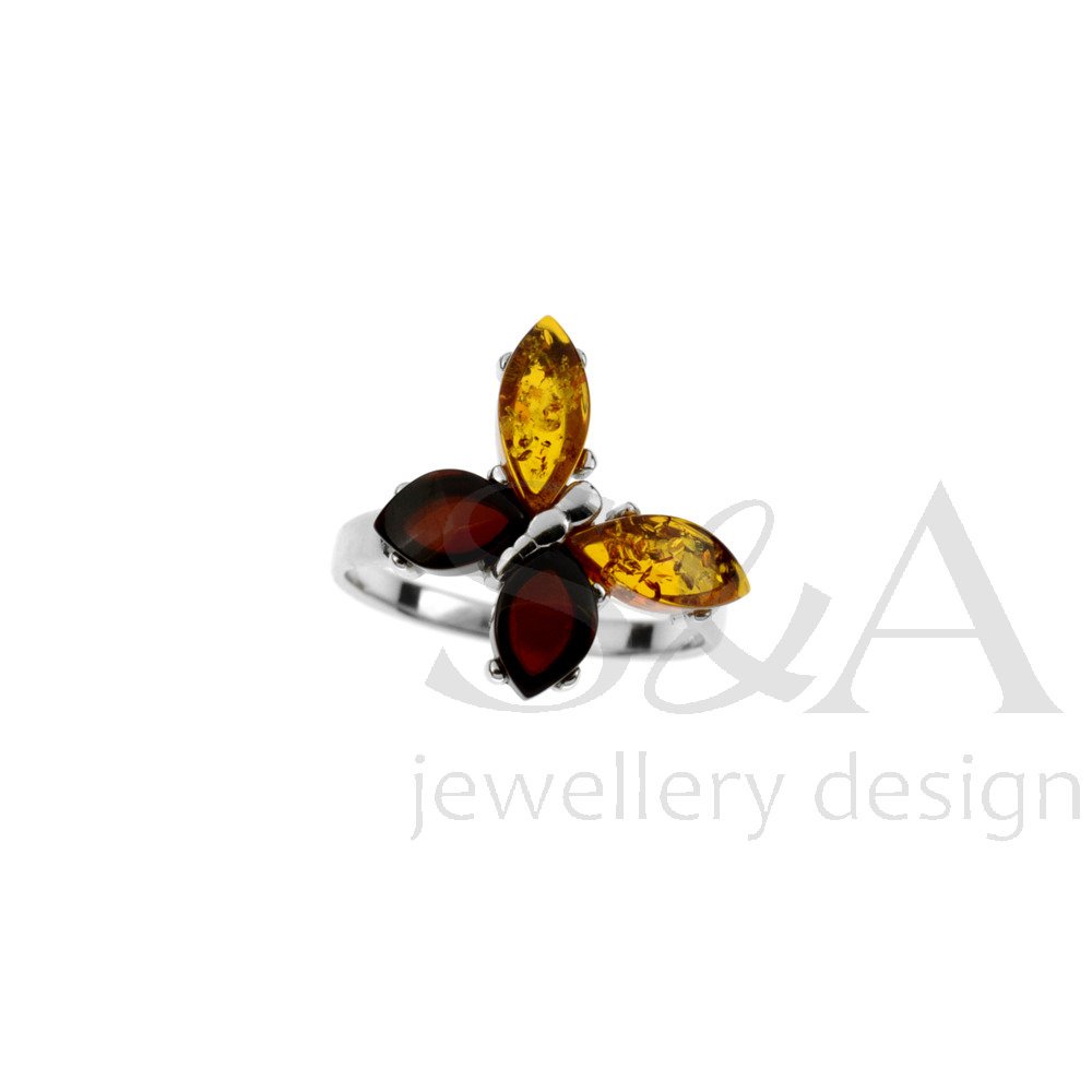 Butterfly Amber Ring - Amber House 