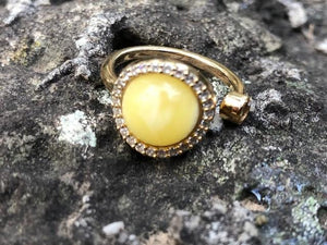 Cherry Amber ring- adjustable {SALE} - Amber House 