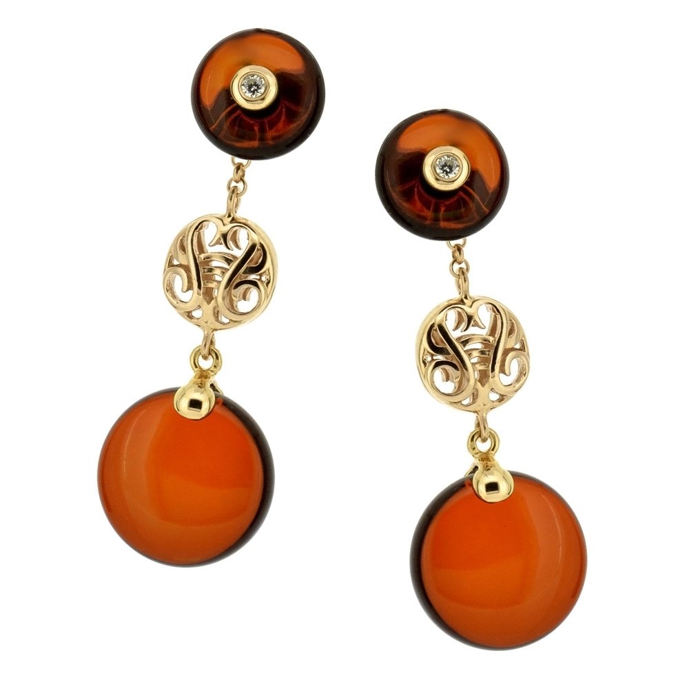 Cherry  Amber Baltic Amber Earrings - Amber House 