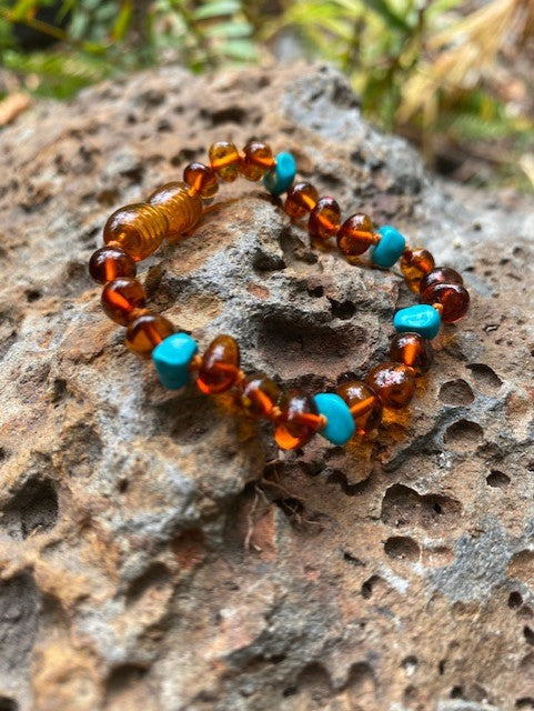 Amber and Turquoise Necklace - Amber House 