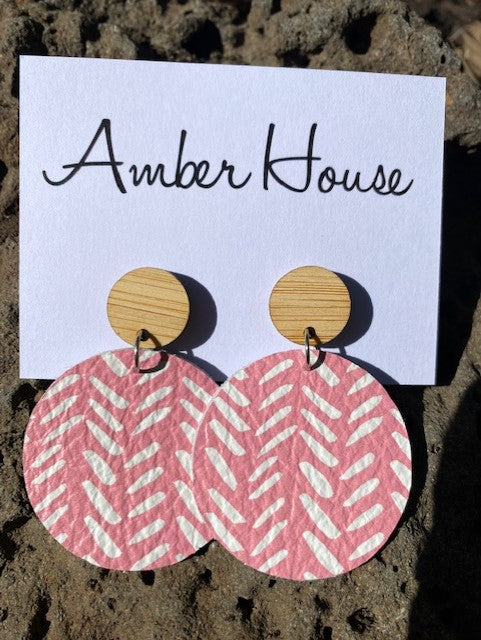 Pink Dangle Earrings - Amber House 