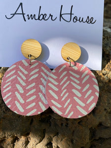Pink Dangle Earrings - Amber House 