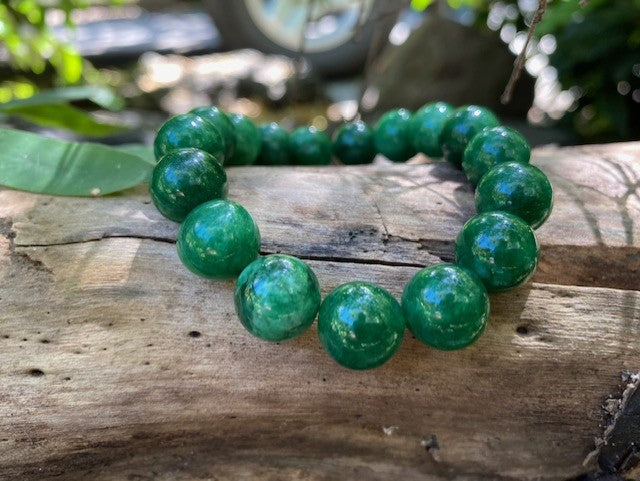 Jade Bracelet 10-12 mm beads - Amber House 