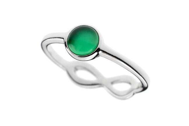 Agate Ring with Infinity symbol at the back - Amber House 