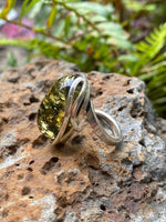Load image into Gallery viewer, Green Baltic Amber Ring - Amber House 
