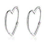 Load image into Gallery viewer, Asymmetrical Heart Hoop Earrings - Amber House 
