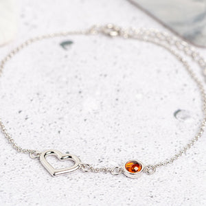 Amber Bracelet with a Heart symbol - Amber House 