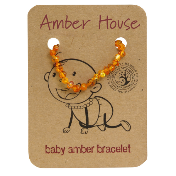 HONEY ROUND BALTIC AMBER BRACELET / ANKLET - Amber House 